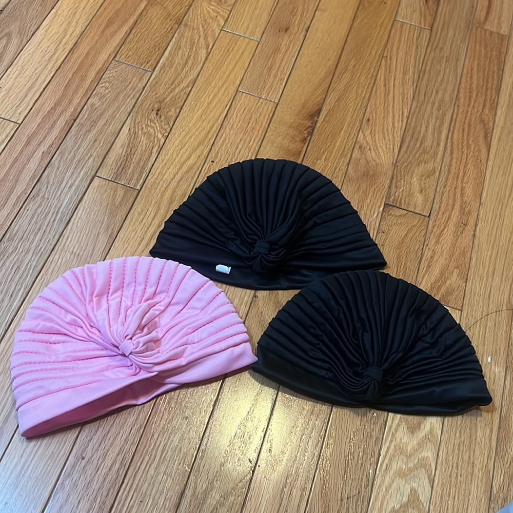 π΄π΄SOLDπ΄π΄2 black 1 pink πFashion Colorful Head Scarf Turban πΊπ - Picture 1 of 7
